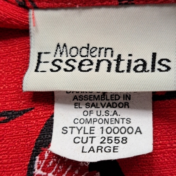 Mandarin Style Top With Attached Tank Top   Size L - Picture 8 of 8